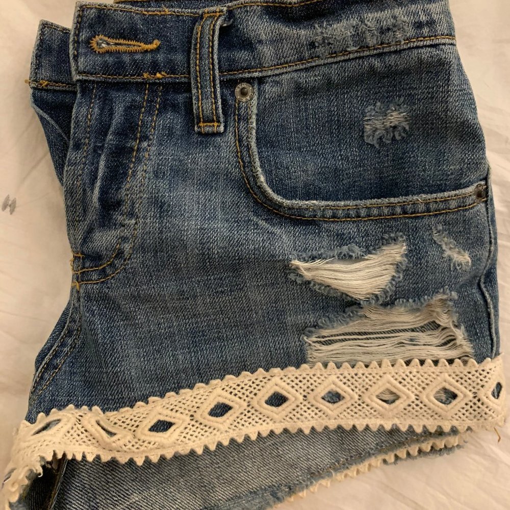 Carmar Women's Jean Shorts w/ Lace Fringe